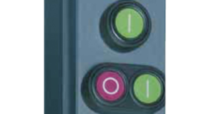 Lampa de semnalizare cu LED, instalata într-o cutie de comanda