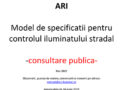ARI: Ghid de specificatii pentru controlul iluminatului stradal