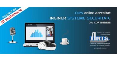 Cursuri formare profesională ARTS-INGINER SISTEME SECURITATE Cod COR 215222 Cursuri formare profesională ARTS-INGINER SISTEME SECURITATE Cod COR 215222