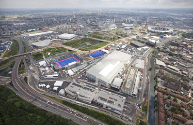 120705 Aerial shoot over Olympic Park