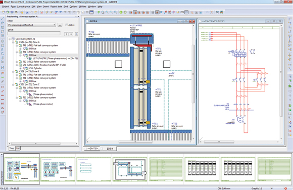 3346_Eplan 2.3 Conveyor system zoom